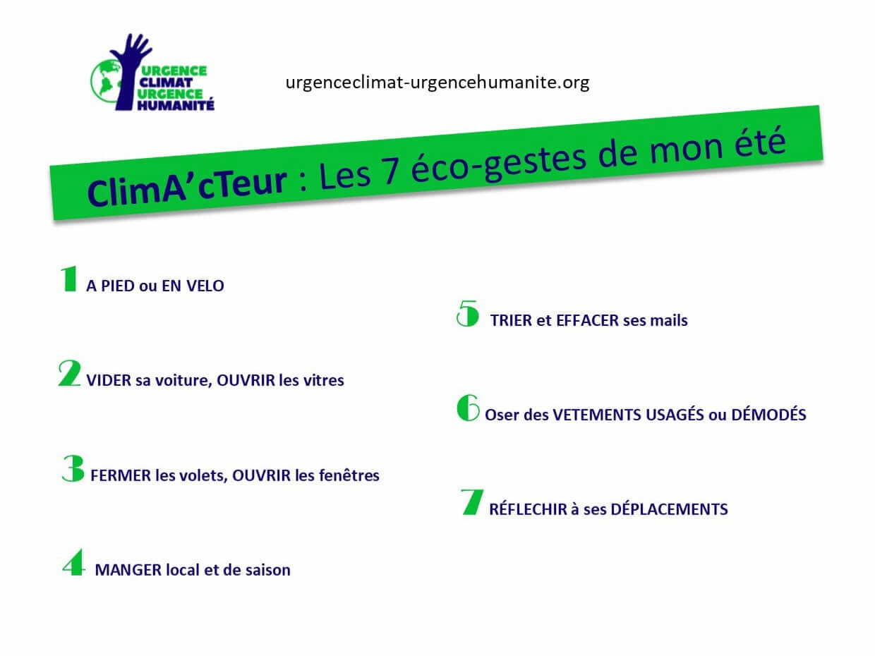 Les 7 éco-gestes de mon été (Fiche pédagogique)