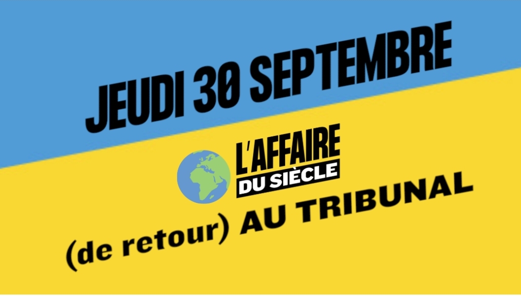 suites de l'affaire du siècle : audience du 30 sept 2021