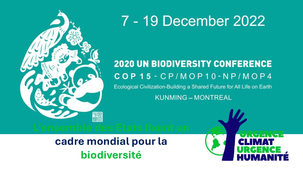 Le Cadre Mondial de la biodiversité de Kunming à Montréal