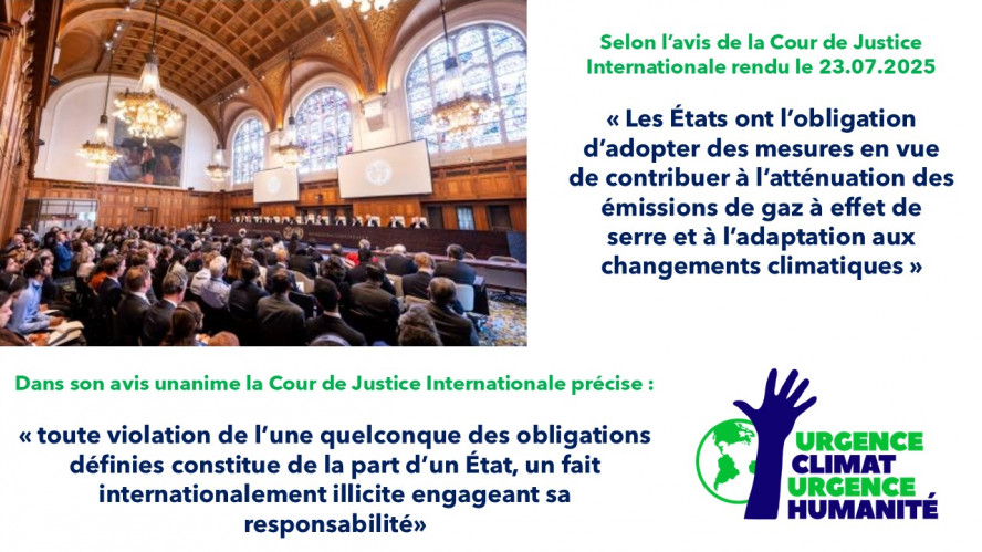 Décision climatique majeure de la Cour de Justice Internationale